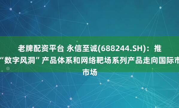 老牌配资平台 永信至诚(688244.SH)：推动“数字风洞”产品体系和网络靶场系列产品走向国际市场